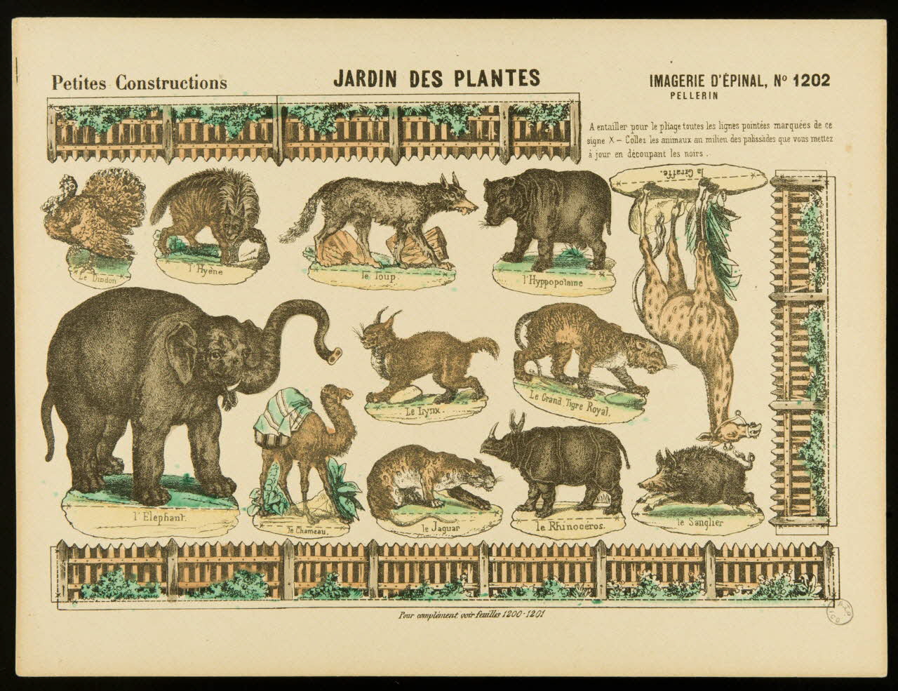 estampe Petites Constructions  JARDIN DES PLANTES 1971.62.36 Photo