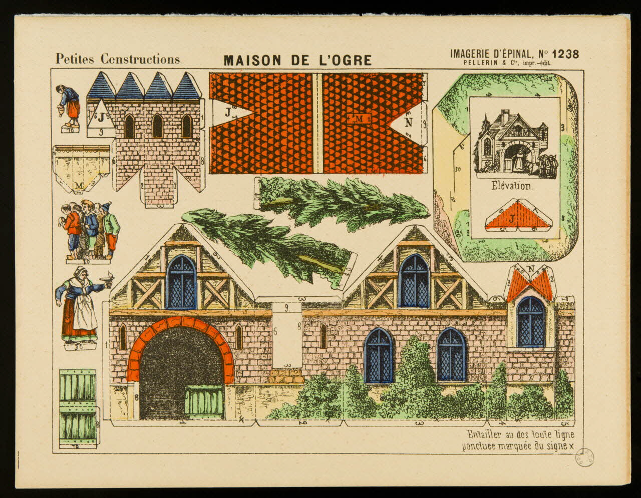 estampe Petites Constructions.  MAISON DE L'OGRE 1971.62.37 Photo Mucem