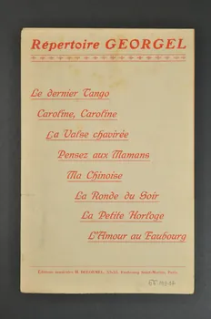 Armand Foucher ; Emile Doloire ; Georgel ; H. Delormel chanson petit format Île-de-France, France 1912 1966.199.97 Photo Mucem
