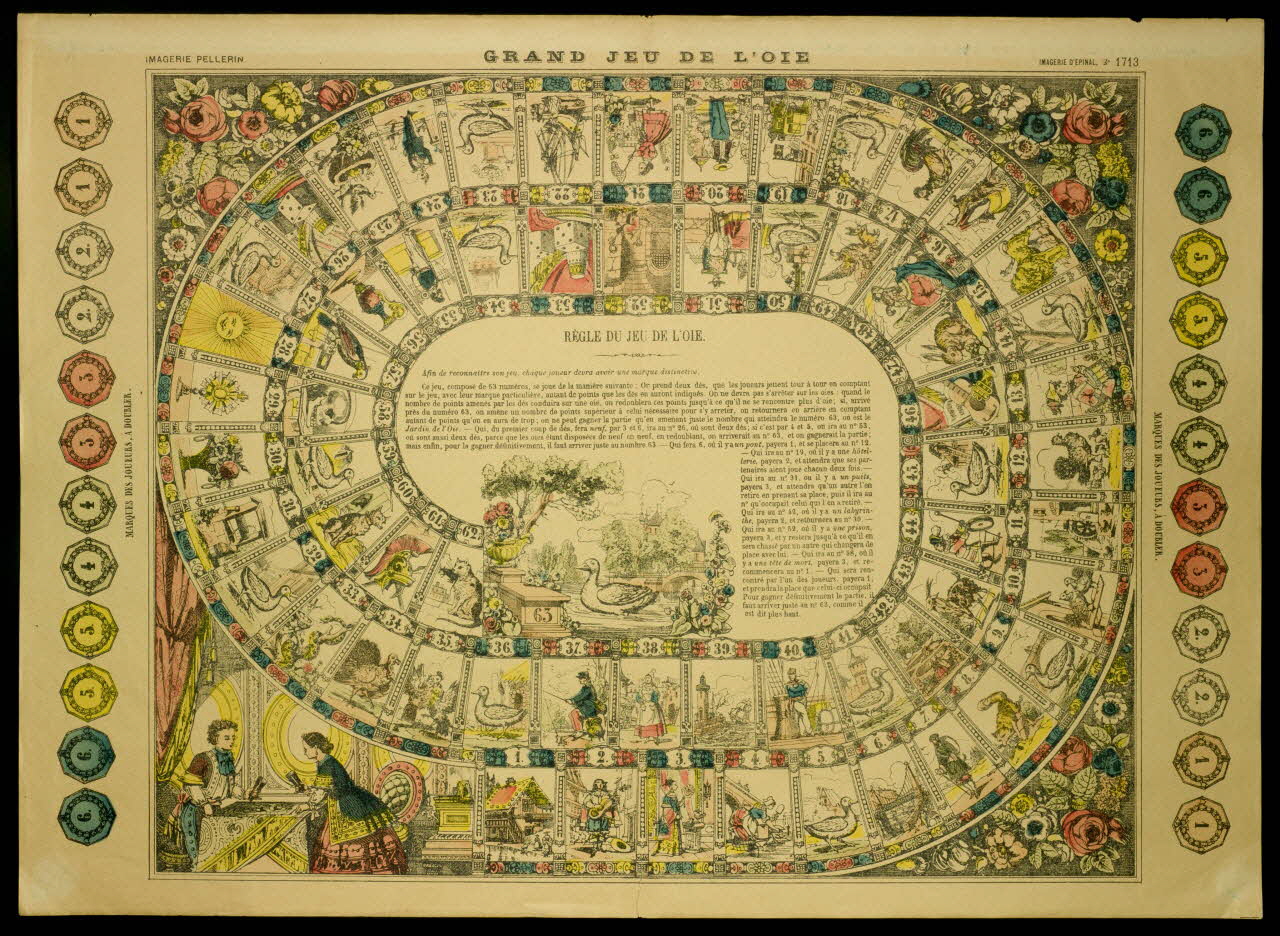 estampe GRAND JEU DE L'OIE  REGLE DU JEU DE L'OIE 1971.62.41.1 Photo