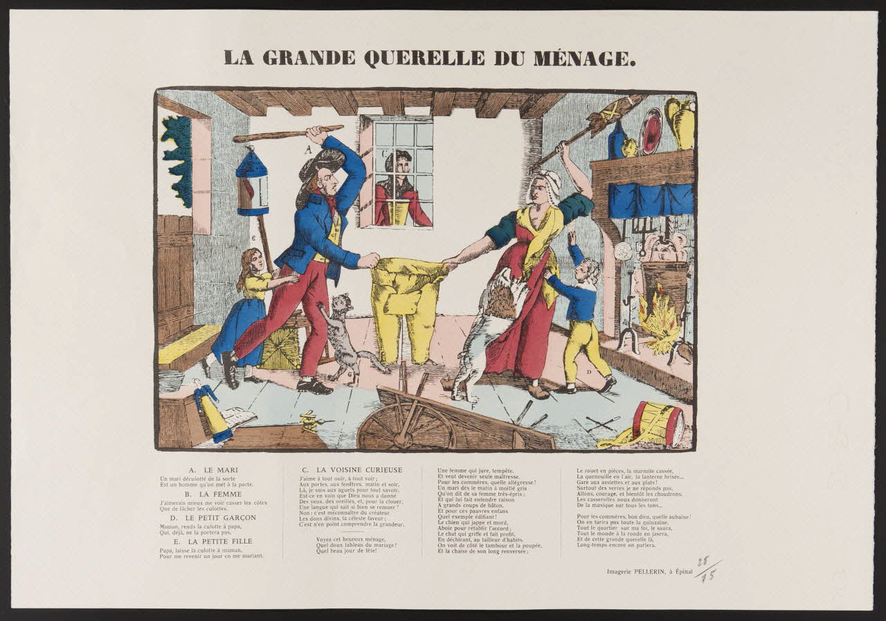 estampe LA GRANDE QUERELLE DU MENAGE. 1971.62.9.2 Photo