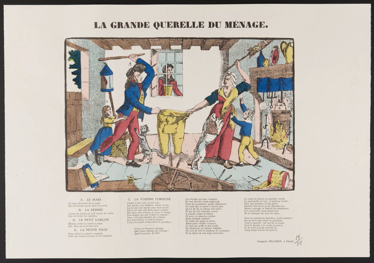 estampe LA GRANDE QUERELLE DU MENAGE. 1971.62.9.3 Photo