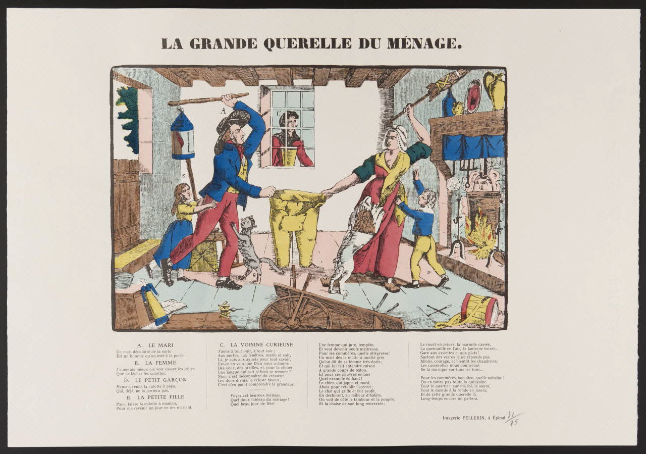 estampe LA GRANDE QUERELLE DU MENAGE. 1971.62.9.5 Photo