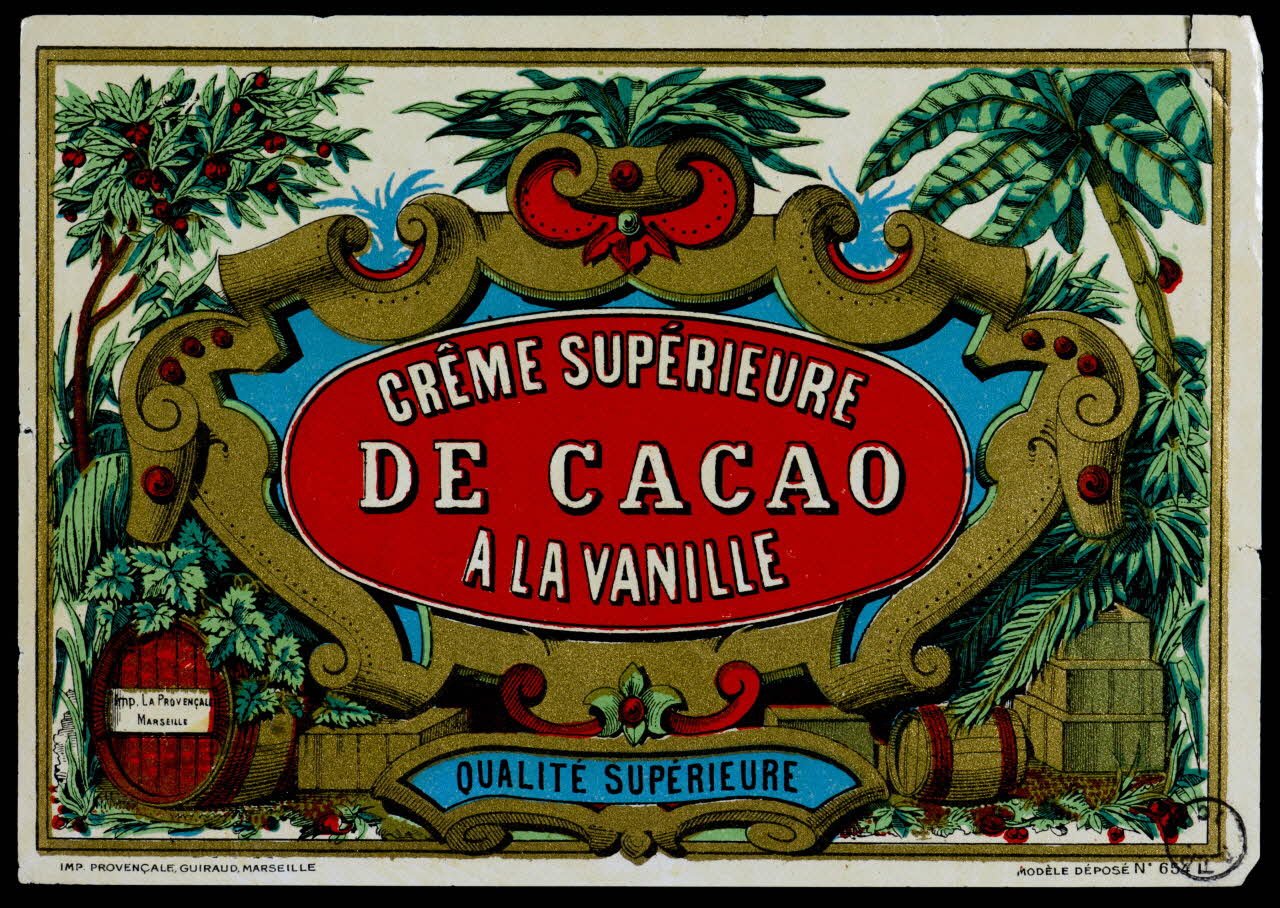 estampe CRÊME SUPERIEURE  DE CACAO  A LA VANILLE 1971.9.114 Photo