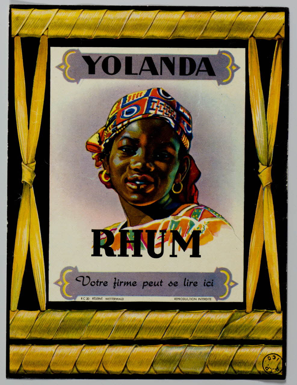 estampe YOLANDA  RHUM 1971.9.125 Photo