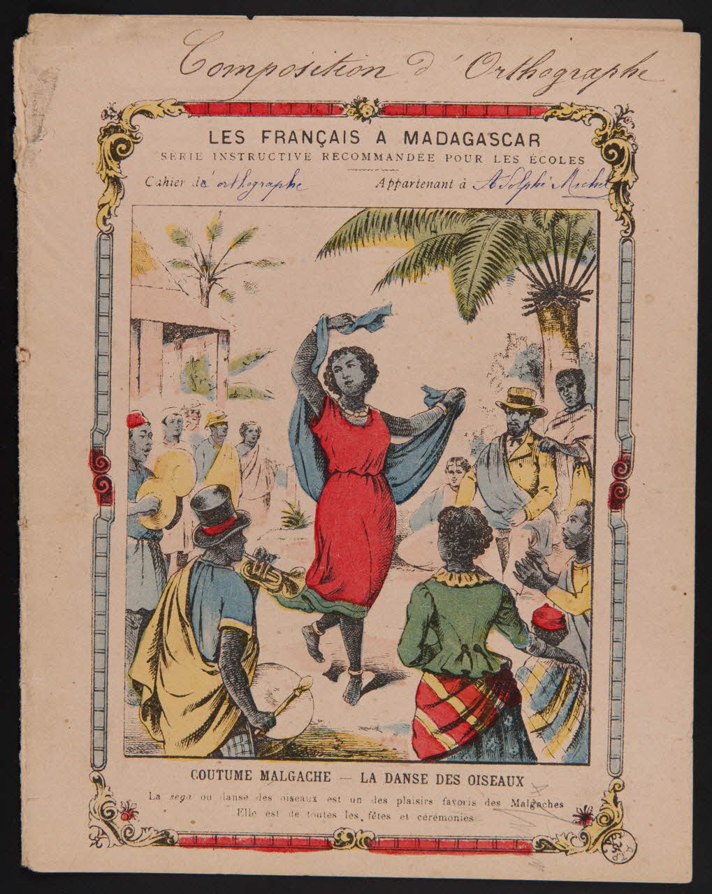 estampe COUTUME MALGACHE - LA DANSE DES OISEAUX 1971.9.24 Photo