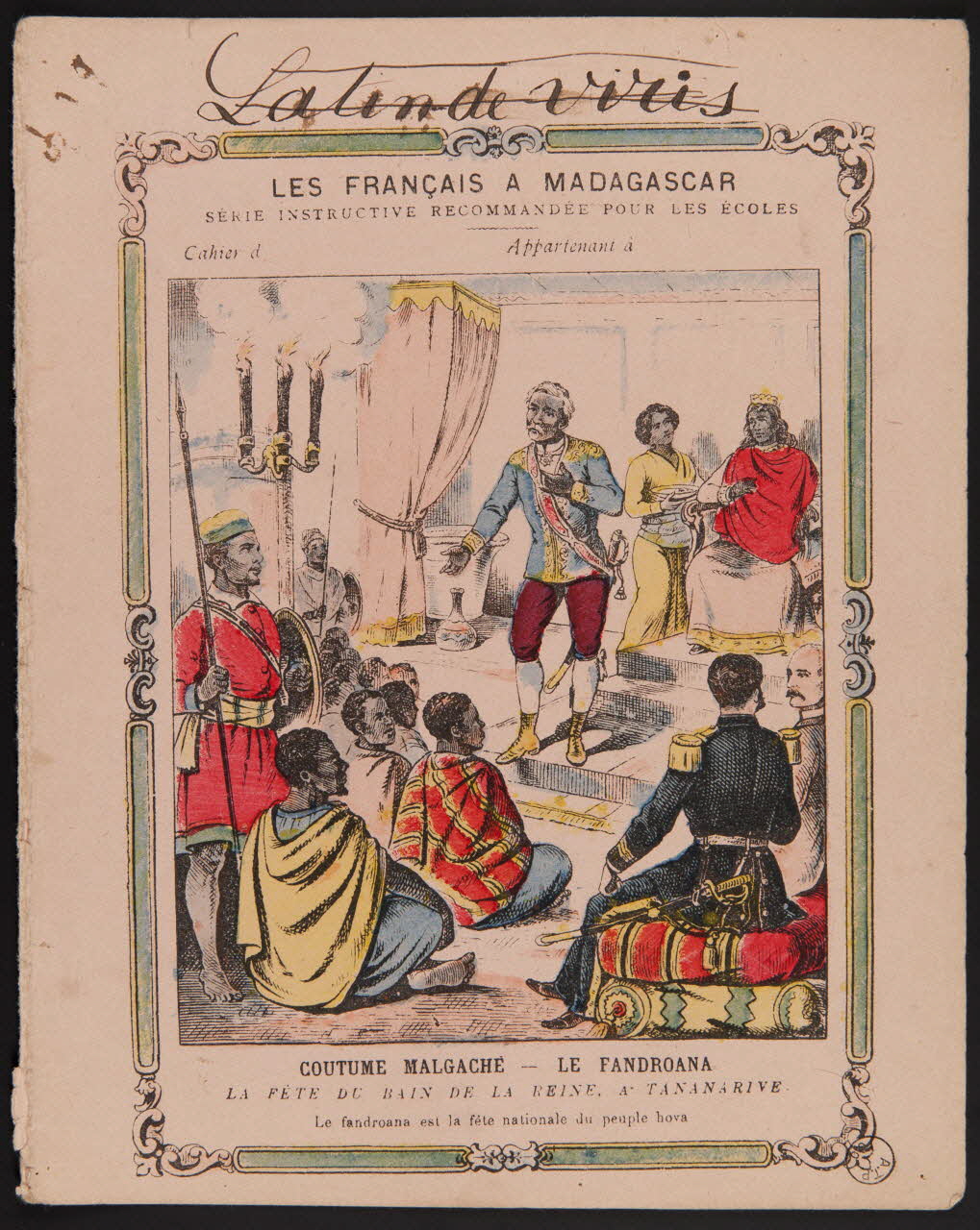 estampe COUTUME MALGACHE - LA FANDROANA  LA FÊTE DU BAIN DE LA REINE A TANANARIVE 1971.9.27 Photo