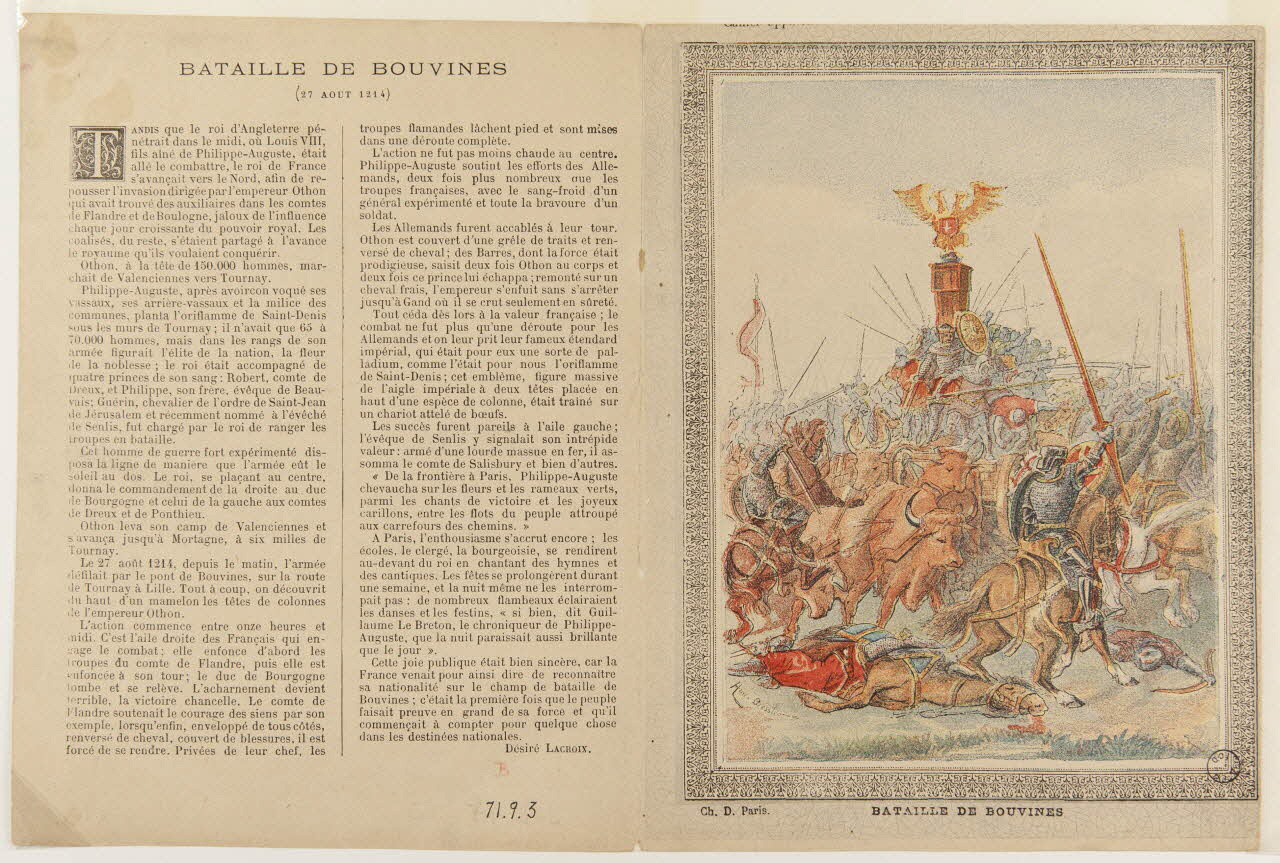 estampe BATAILLE DE BOUVINES 1971.9.3 Photo