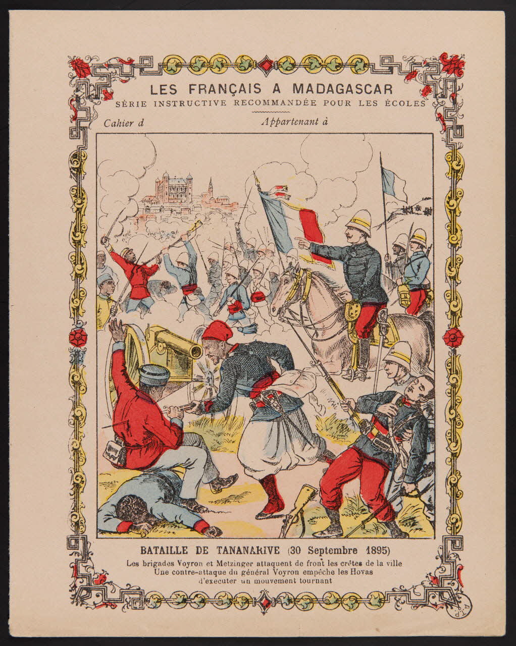 estampe LES FRANCAIS A MADAGASCAR  BATAILLE DE TANANARIVE (30 Septembre 1895) 1971.9.35 Photo