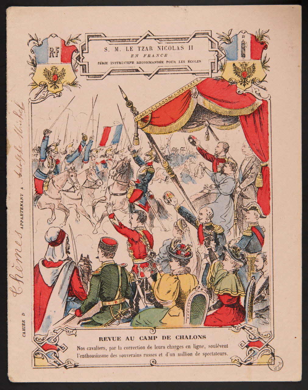estampe S. M. LE TZAR NICOLAS II  EN FRANCE  REVUE AU CAMP DE CHALONS 1971.9.48 Photo