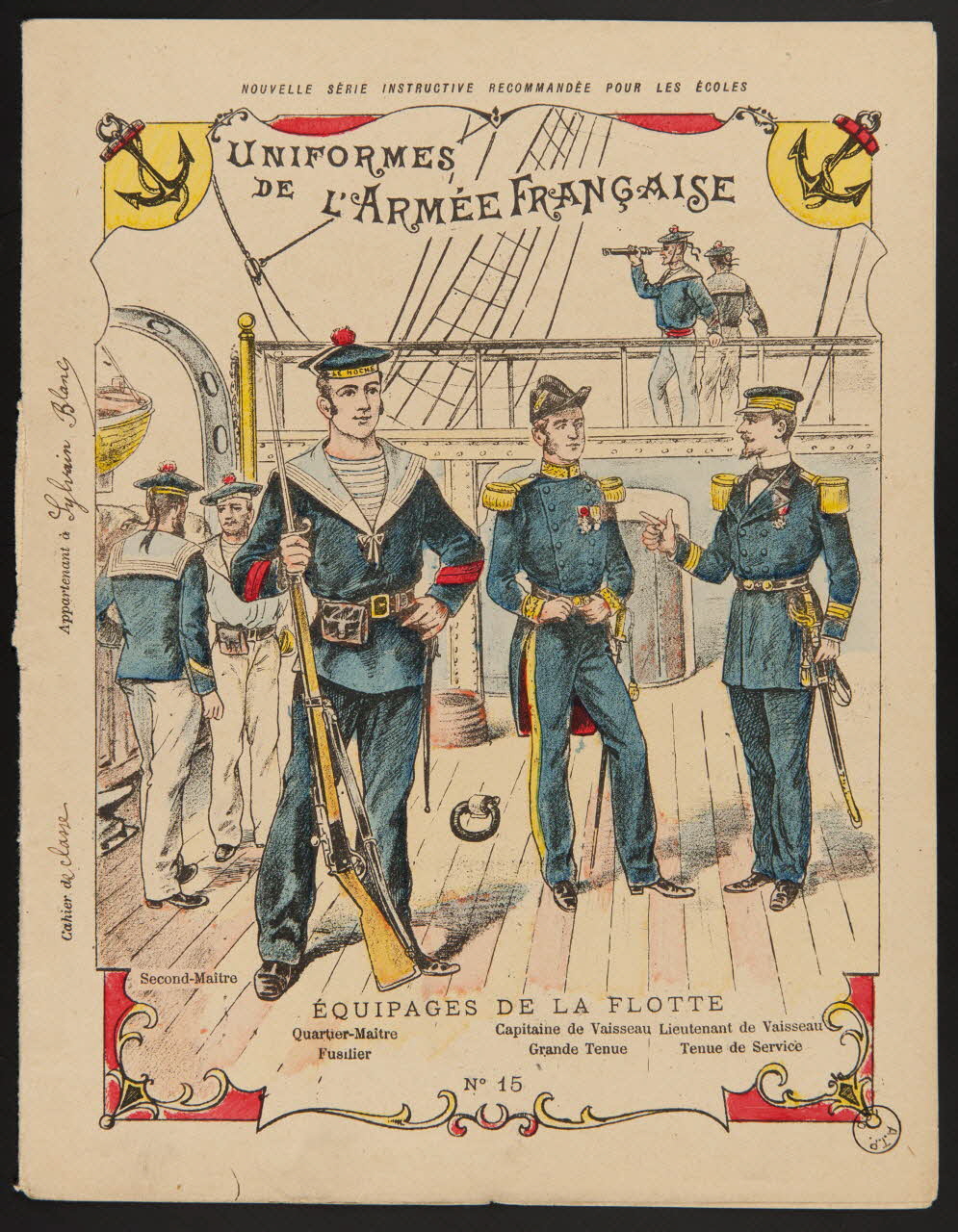 estampe UNIFORMES  DE L'ARMEE FRANCAISE  EQUIPAGES DE LA FLOTTE 1971.9.70 Photo