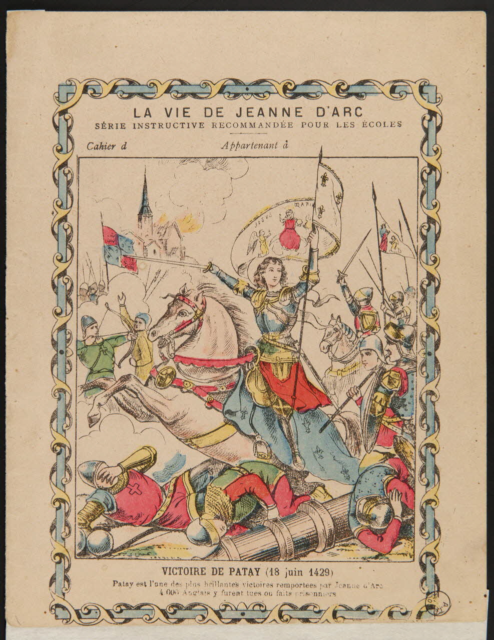 estampe LA VIE DE JEANNE D'ARC  VICTOIRE DE PATAY (18 juin 1429) 1971.9.8 Photo