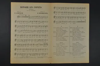 Romain Desmoulins ; Ferdinand Louis Bénech chanson petit format Île-de-France, France 1913 1966.201.16  Photo Mucem