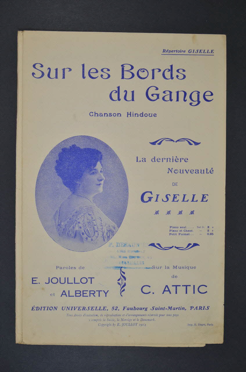 Eugène Joullot ; C. Attic ; Pierre Alberty ; Giselle ; Edition Universelle; chanson petit format Île-de-France, France 1914 1966.201.40 Photo Mucem