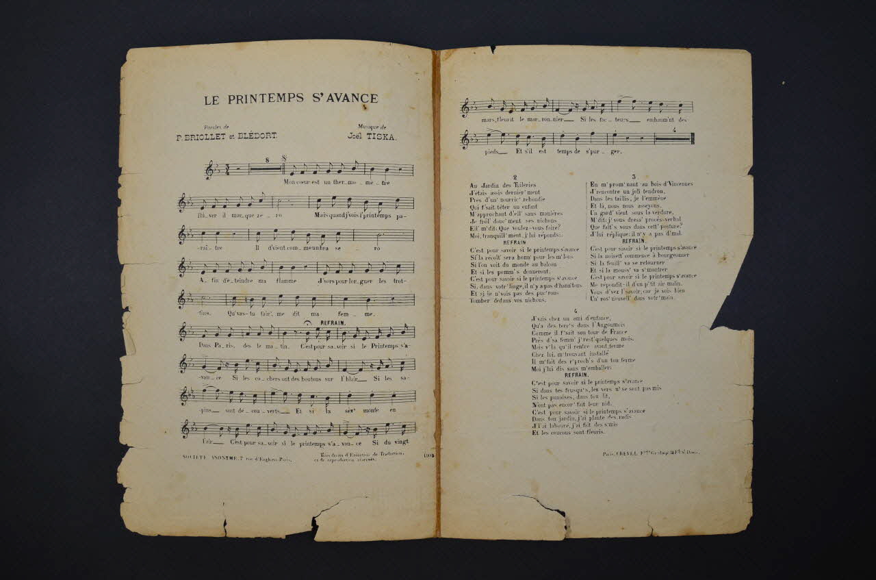 chanson petit format 1966.201.46 Photo Mucem