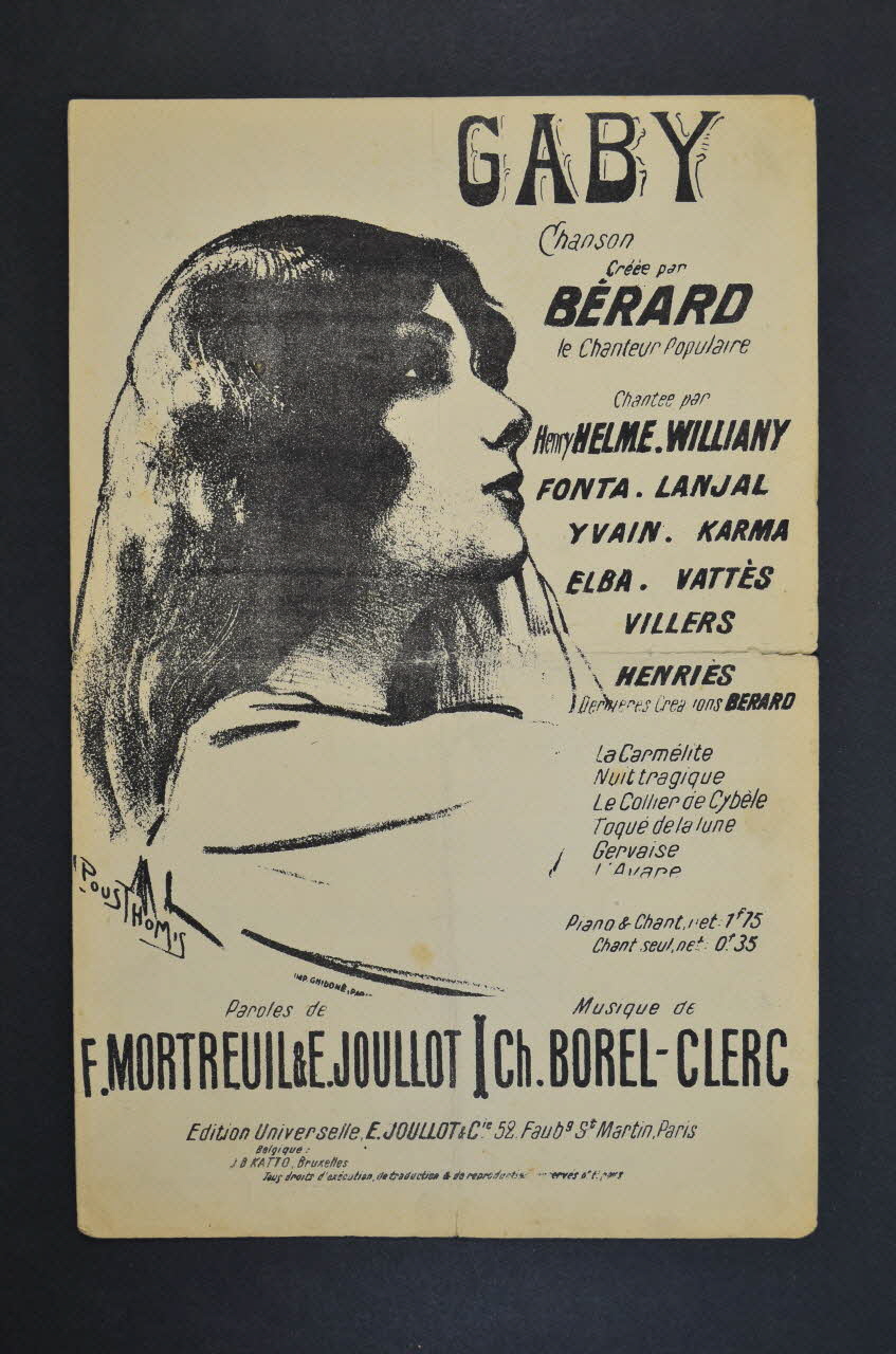chanson petit format 1966.201.7 Photo Mucem