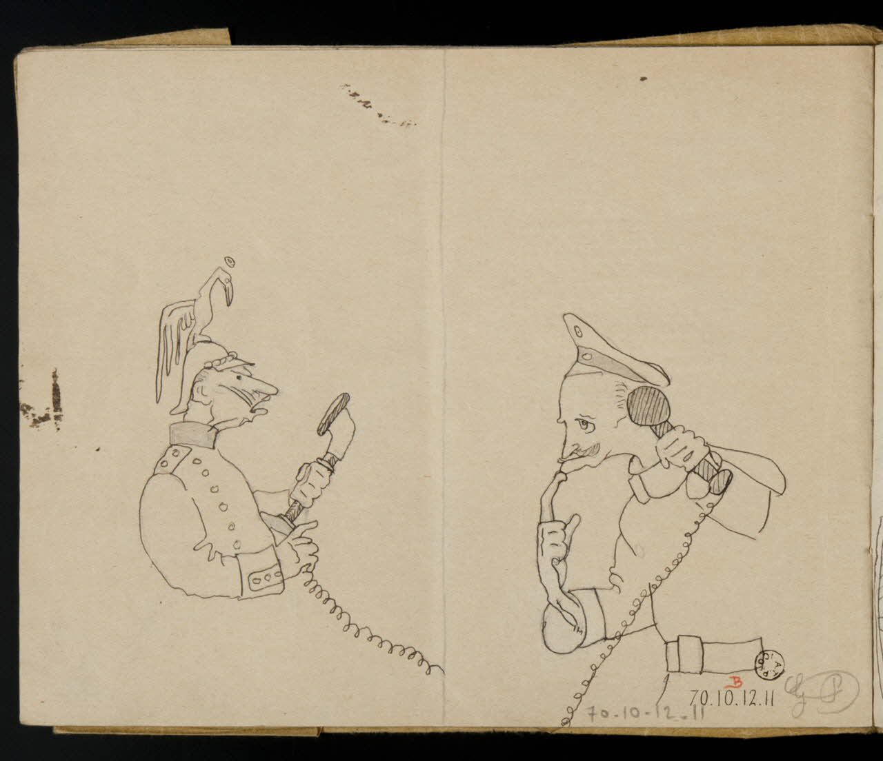 album Guillaume II et soldat au téléphone 1970.10.12.11 Photo