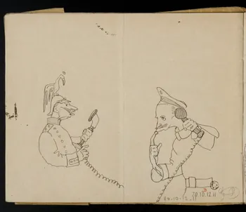 album Guillaume II et soldat au téléphone 1970.10.12.11 Photo