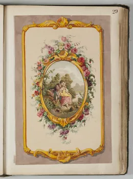 album Panneau décoratif avec scène champêtre en médaillon 1970.101.28.33  Photo