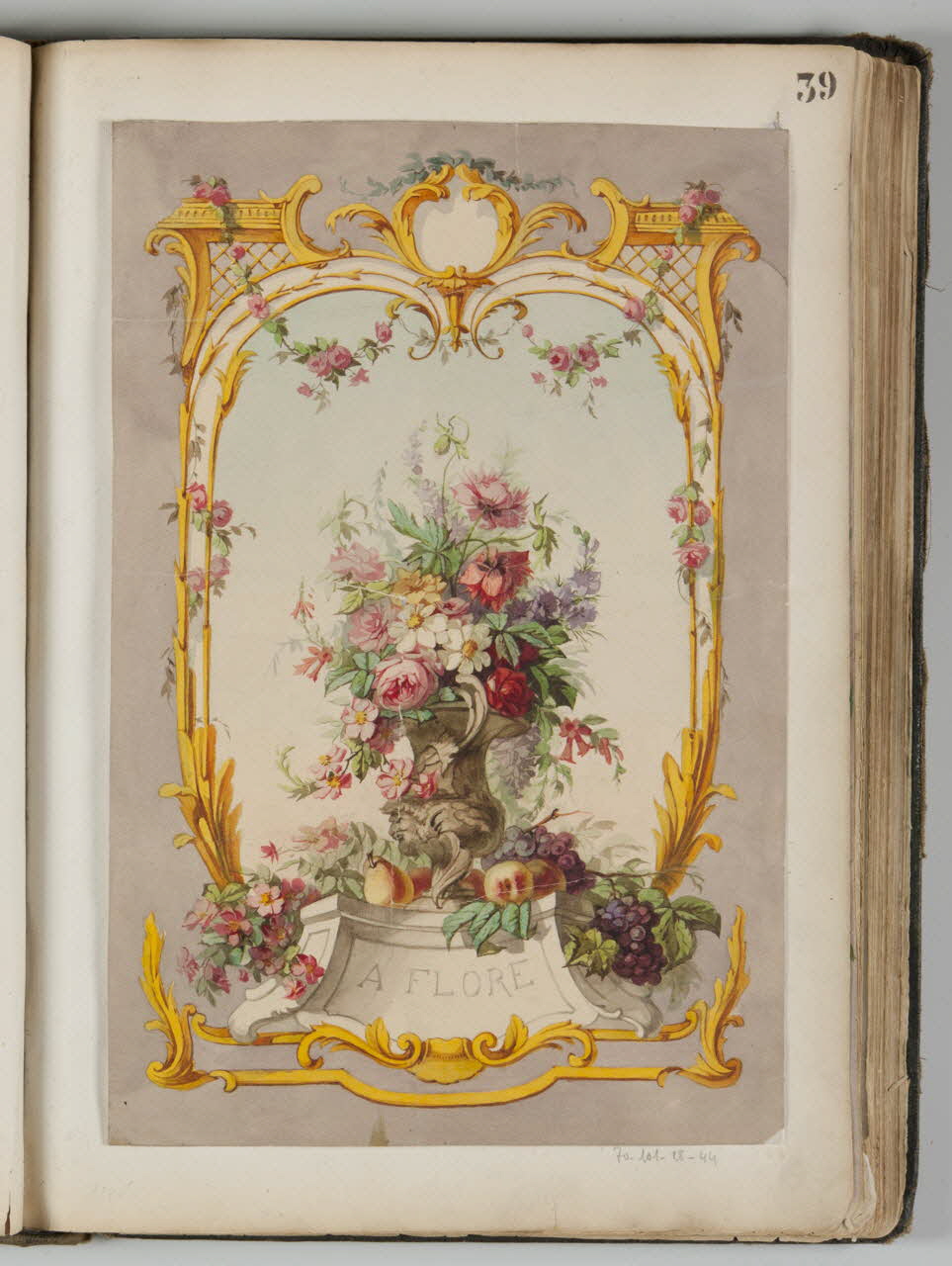 album Projet de store de boutique : fleurs et fruits 1970.101.28.44 Photo