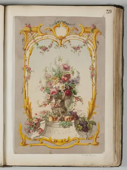 album Projet de store de boutique : fleurs et fruits 1970.101.28.44 Photo