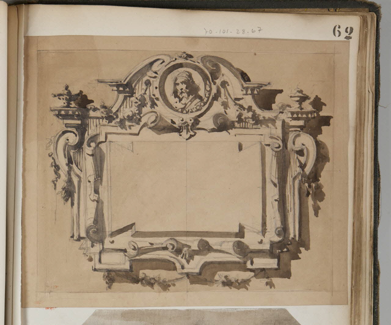 Louis Thivet album Projet de store de boutique : encadrement 1886-1914 1970.101.28.67 Photo