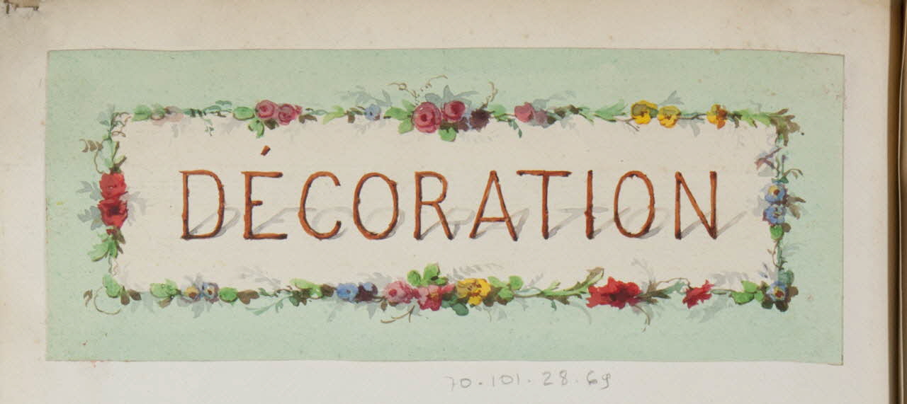 Louis Thivet album Projet de store de boutique : décoration 1886-1914 1970.101.28.69 Photo