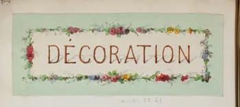 Louis Thivet album Projet de store de boutique : décoration 1886-1914 1970.101.28.69  Photo