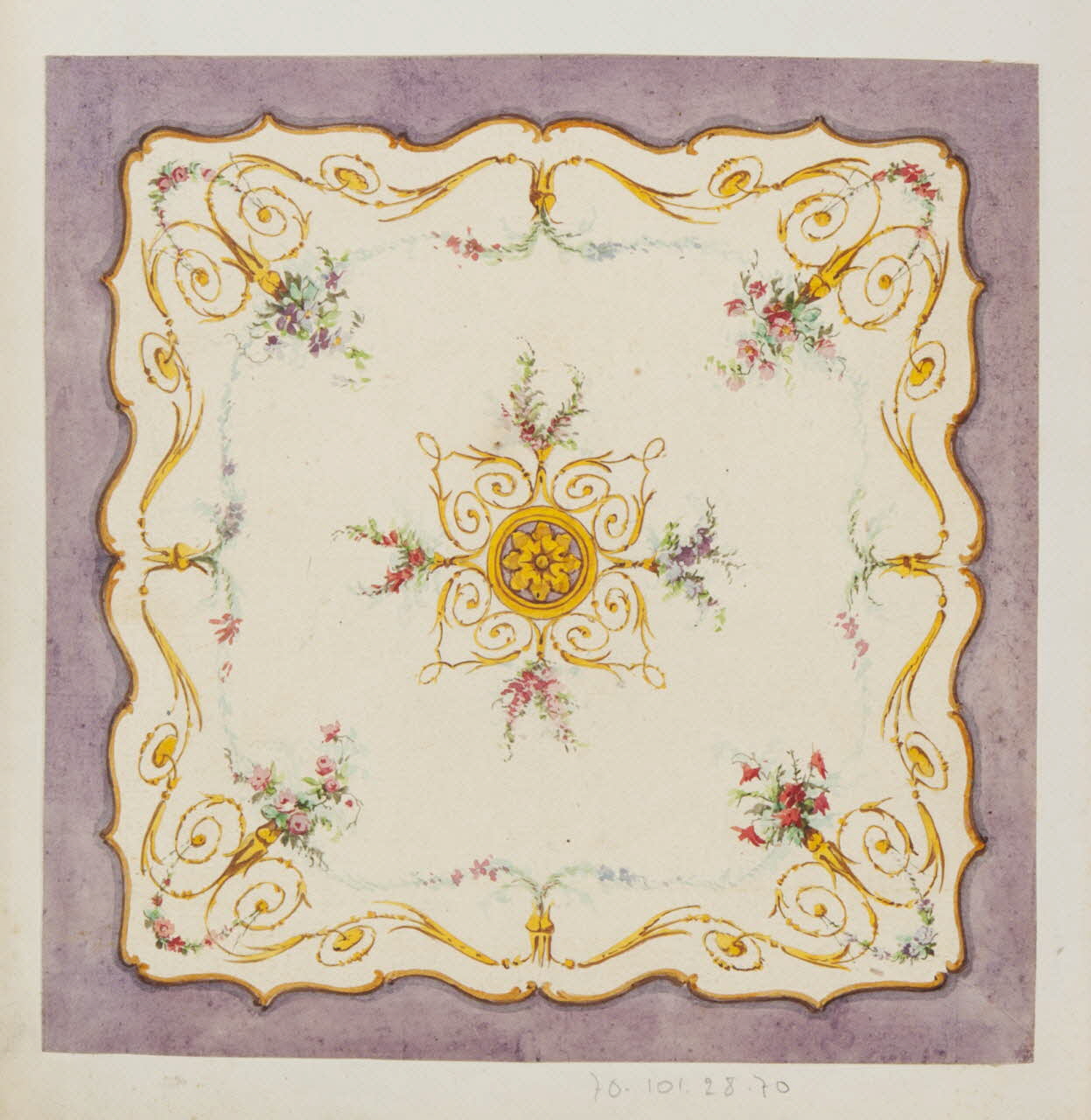 Louis Thivet album Projet d'un décor de plafond 1886-1914 1970.101.28.70 Photo