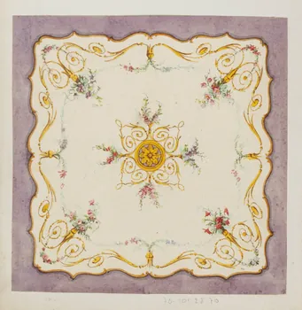 Louis Thivet album Projet d'un décor de plafond 1886-1914 1970.101.28.70  Photo