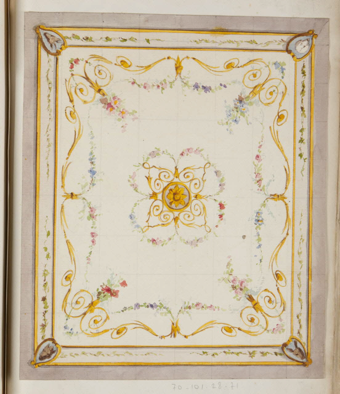 Louis Thivet album Projet d'un décor de plafond 1886-1914 1970.101.28.71 Photo