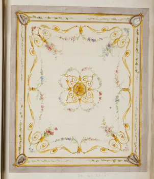 Louis Thivet album Projet d'un décor de plafond 1886-1914 1970.101.28.71  Photo