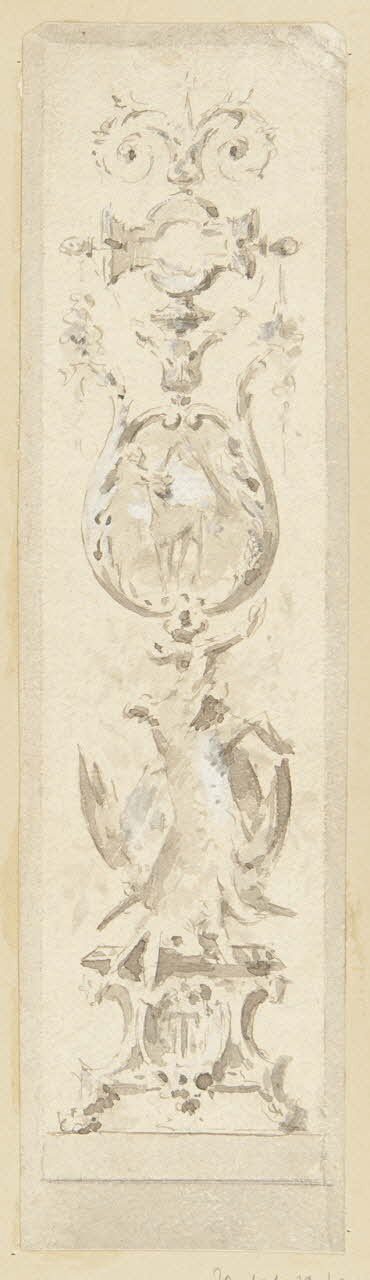 Louis Thivet album Projet d'un panneau décoratif pour une charcuterie : trophée de chasse 1886-1914 1970.101.29.16 Photo