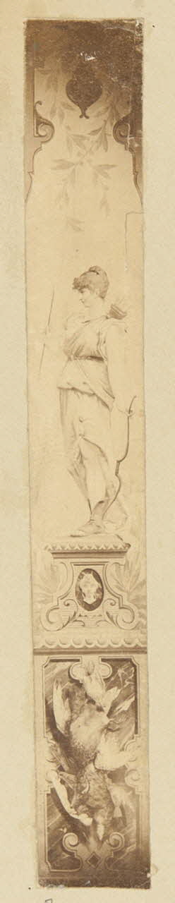 Louis Thivet album Projet d'un panneau décoratif pour une charcuterie : Diane chasseresse et trophées de chasse 1886-1914 1970.101.29.25 Photo