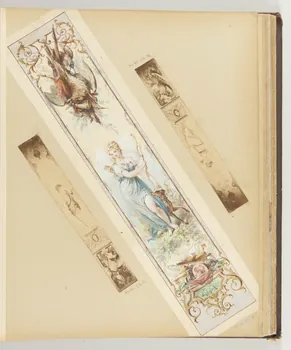Louis Thivet album Projet d'un panneau décoratif pour une charcuterie : Diane chasseresse et trophées de chasse 1886-1914 1970.101.29.25 Photo