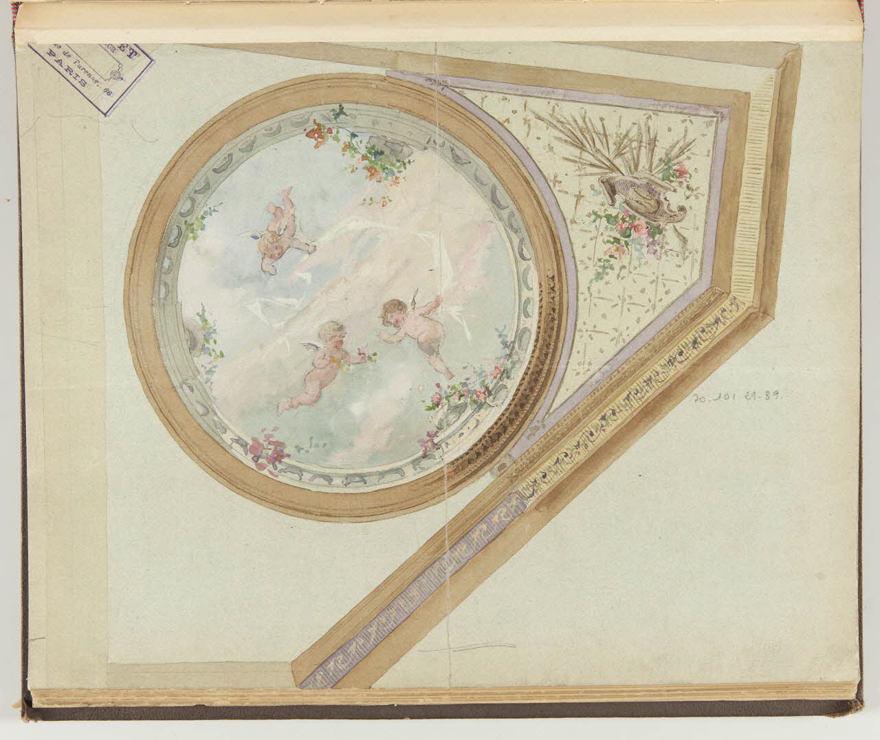 Louis Thivet album Projet d'un décor de plafond 1886-1914 1970.101.29.39 Photo