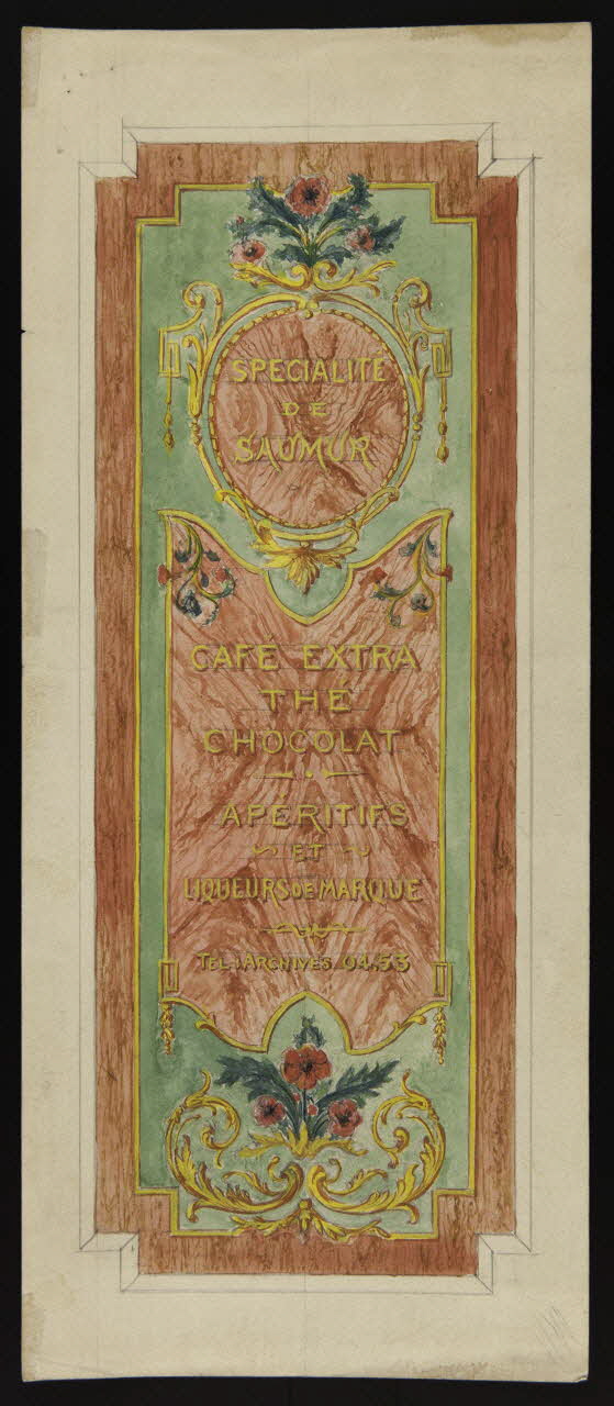 dessin Projet d'un décor de boutique 1970.101.34 Photo