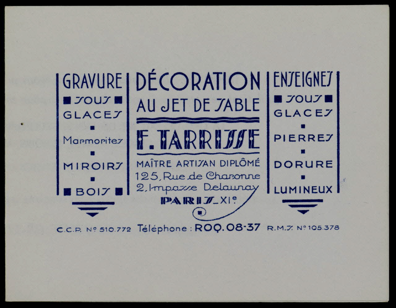 estampe DECORATION  AU JET DE TABLE  F. TARRISSE 1970.101.60.10 Photo