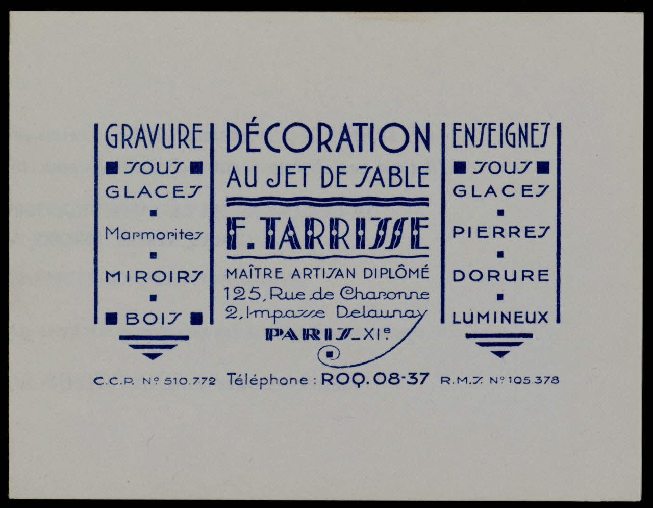 estampe DECORATION  AU JET DE TABLE  F. TARRISSE 1970.101.60.12 Photo