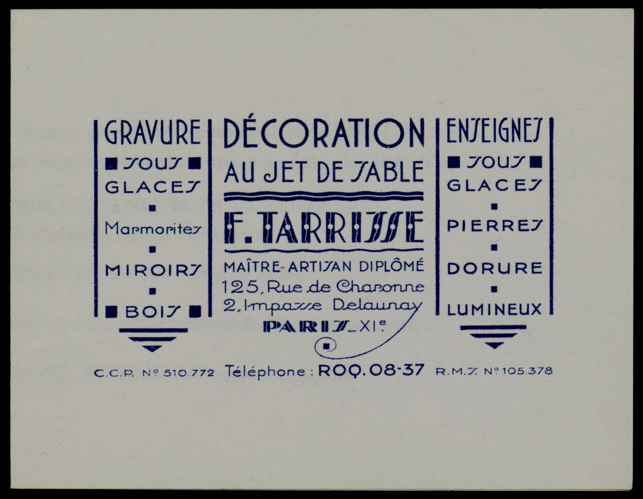 estampe DECORATION  AU JET DE TABLE  F. TARRISSE 1970.101.60.14 Photo
