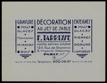 estampe DECORATION  AU JET DE TABLE  F. TARRISSE 1970.101.60.14 Photo