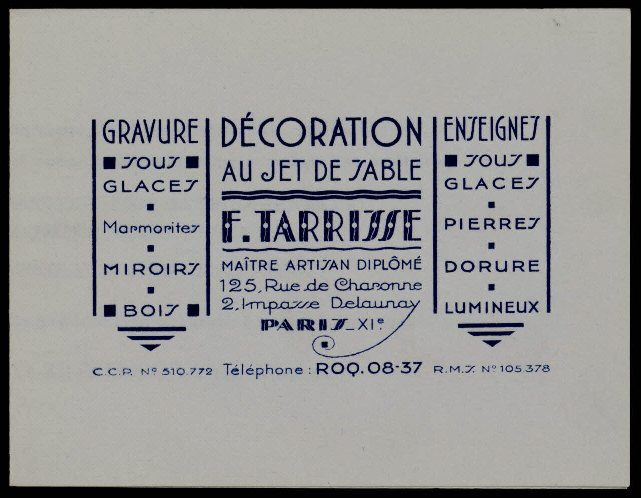 estampe DECORATION  AU JET DE TABLE  F. TARRISSE 1970.101.60.15 Photo