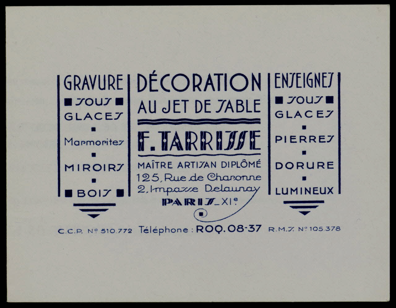 estampe DECORATION  AU JET DE TABLE  F. TARRISSE 1970.101.60.16 Photo