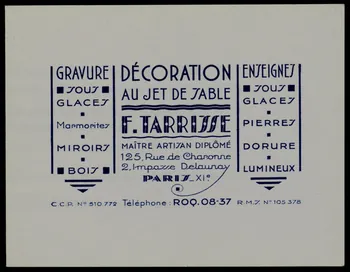 estampe DECORATION  AU JET DE TABLE  F. TARRISSE 1970.101.60.16 Photo