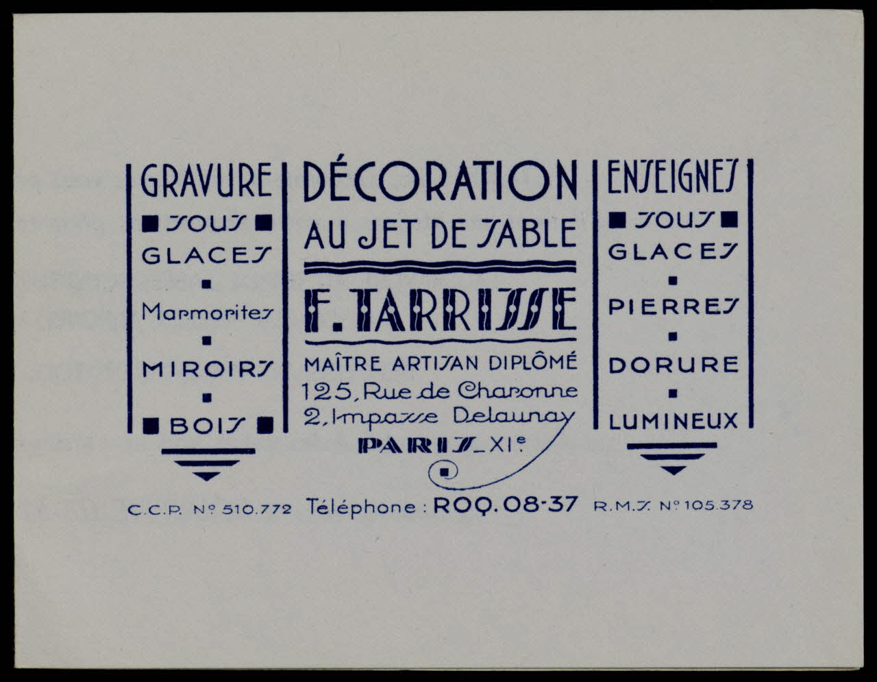 estampe DECORATION  AU JET DE TABLE  F. TARRISSE 1970.101.60.17 Photo