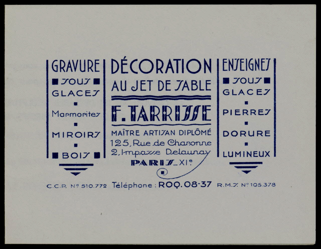 estampe DECORATION  AU JET DE TABLE  F. TARRISSE 1970.101.60.18 Photo