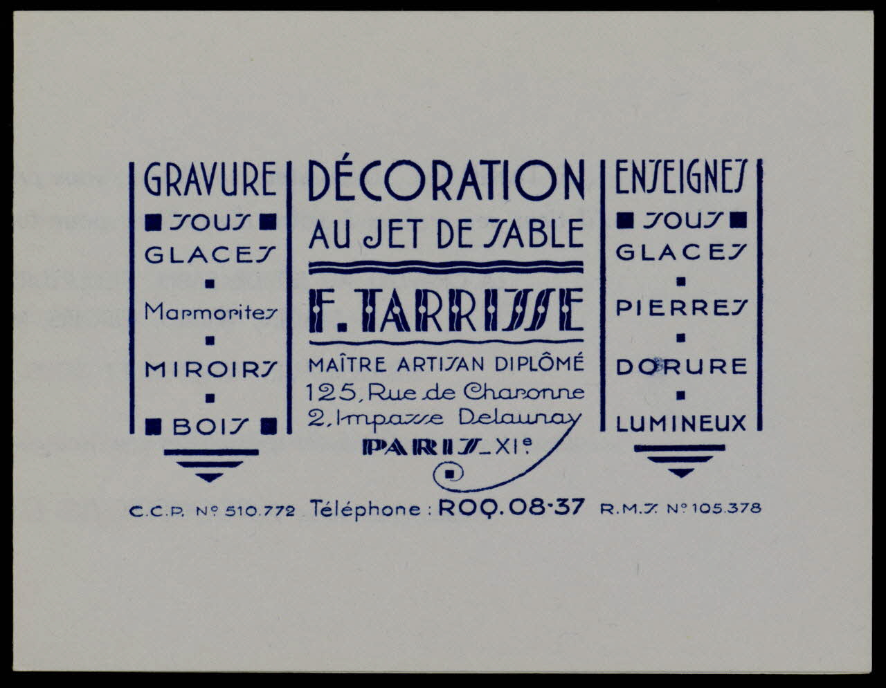 estampe DECORATION  AU JET DE TABLE  F. TARRISSE 1970.101.60.19 Photo