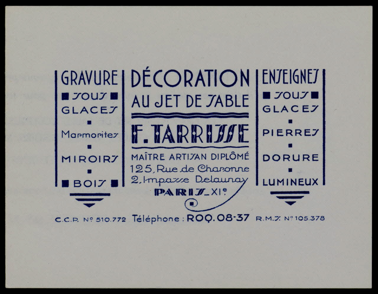 estampe DECORATION  AU JET DE TABLE  F. TARRISSE 1970.101.60.20 Photo