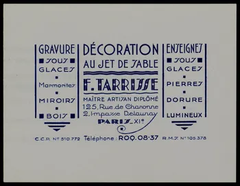 estampe DECORATION  AU JET DE TABLE  F. TARRISSE 1970.101.60.20 Photo