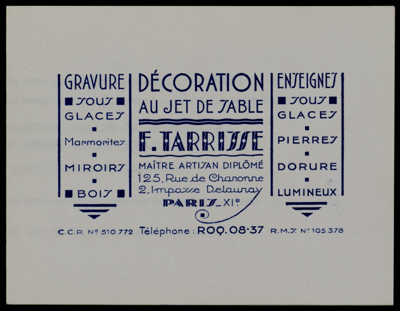estampe DECORATION  AU JET DE TABLE  F. TARRISSE 1970.101.60.21 Photo